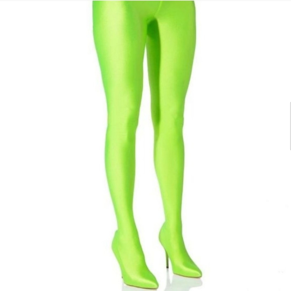 Stasia Neon: Shiny Biker Pant STILETTO Boot SIZE 9